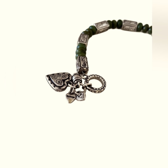 Brighton Silver & Jade Heart Bracelet.  Excellent Condition - Picture 6 of 8